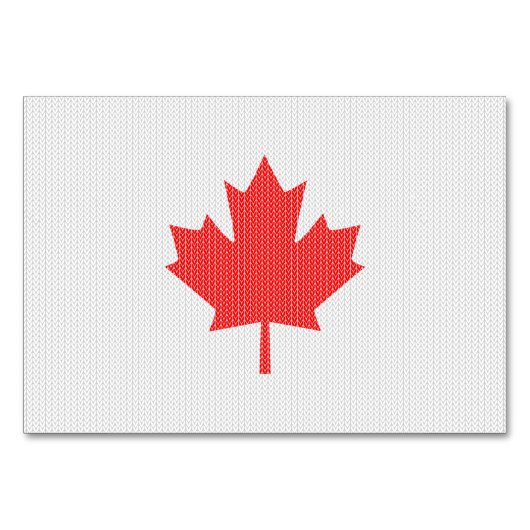 Numéro De Table Modèle Knit Maple Leaf Tricot Motif (Devant)