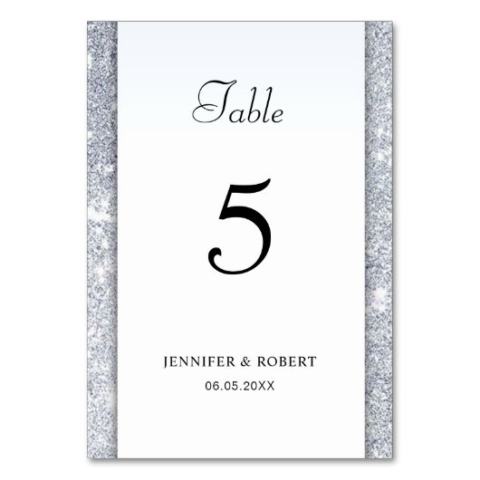 Numéro De Table Modèle moderne de script manuscrit élégant avec pa (Par défaut)