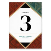 Numéro De Table Modern Art Deco Geometric Diamond Frame   Table Nu (Par défaut)