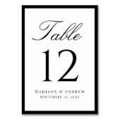 Numéro De Table Modern Black Border Wedding (Par défaut)