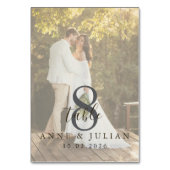 Numéro De Table Modern Brown Daytime Wedding Table Seating Chart (Dos)