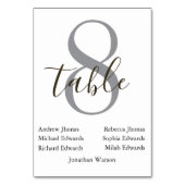 Numéro De Table Modern Brown Daytime Wedding Table Seating Chart (Par défaut)