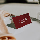 Numéro De Table Modern Burgundy Cream Unique Wedding Place Cards