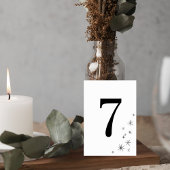 Numéro De Table Modern Celestial Minimalist Wedding Table Number