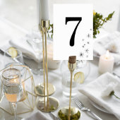 Numéro De Table Modern Celestial Minimalist Wedding Table Number