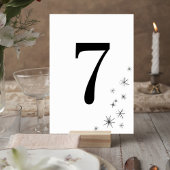Numéro De Table Modern Celestial Minimalist Wedding Table Number