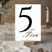 Numéro De Table Modern Elegant Wedding Table Number Card