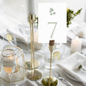 Numéro De Table Modern Greenery Reception Table Sign