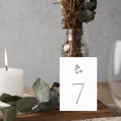 Numéro De Table Modern Greenery Reception Table Sign
