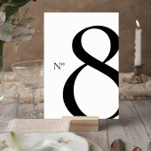 Numéro De Table Modern Minimalist Wedding Table Number Card