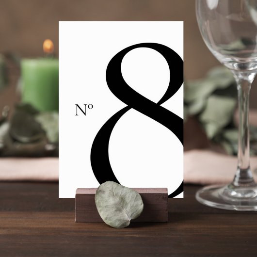 Numéro De Table Modern Minimalist Wedding Table Number Card