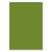 Numéro De Table Modern Minimalistic Olive Green Custom Wedding (Dos)