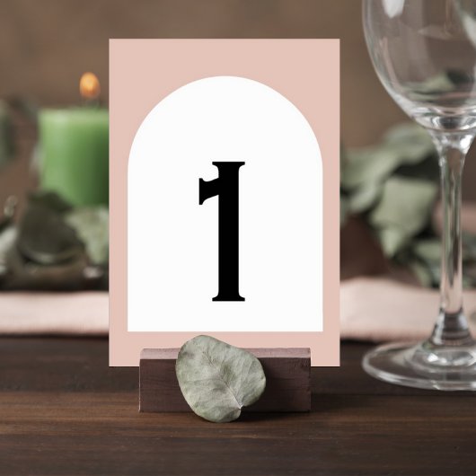 Numéro De Table Modern Neutral Wedding Table Numbers