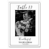 Numéro De Table Modern Photo Table Number Wedding Reception Card (Par défaut)