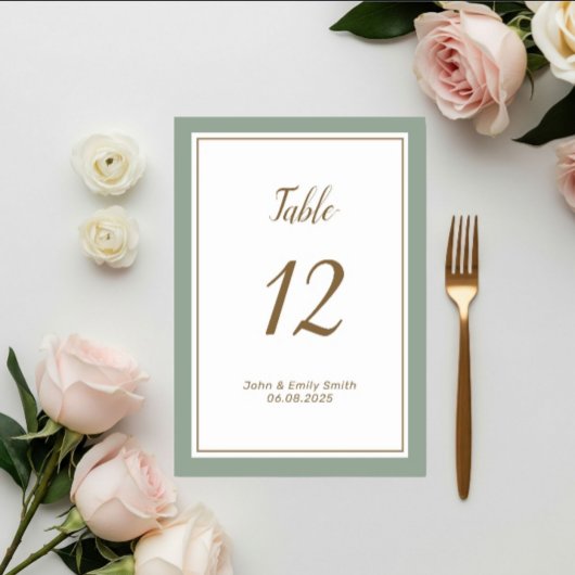 Numéro De Table Modern Place Card Holder – Elegant Wedding Table