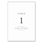 Numéro De Table Modern Serif Editorial Wedding Table Number Card (Par défaut)