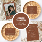 Numéro De Table Modern Terracotta Wedding Table Number