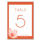 Numéro De Table Moderne audacieux mariage orange clair (Par défaut)