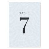 Numéro De Table Moderne Bleu Glacial & Grille Déformée (Dos)