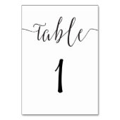 Numéro de table moderne carte script mariage récep (Par défaut)