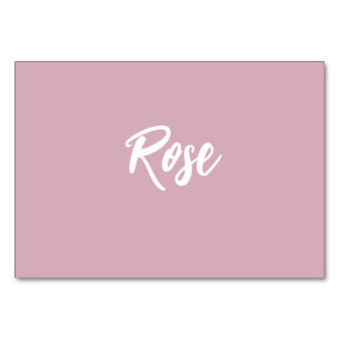 Numéro De Table Moderne Chic rose Personnalisé Mariage Floral Nom