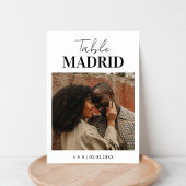 Numéro De Table Moderne Chic Voyage Destination Thème Photo Mariag