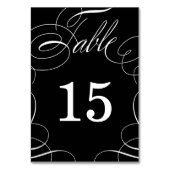 Numéro De Table Moderne classique élégante calligraphie Swash Mari (Dos)