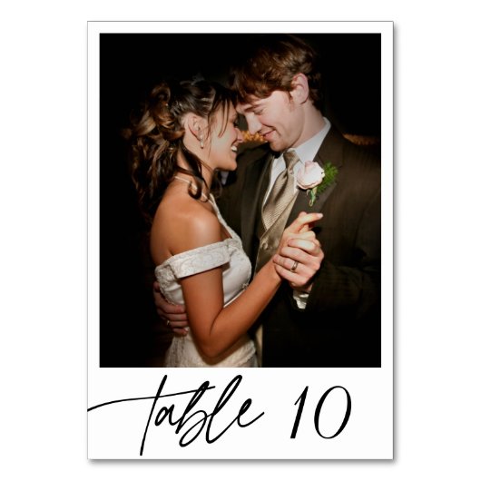 Numéro De Table Moderne Élégant Calligraphie Script Mariage photo (Par défaut)