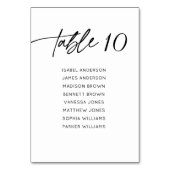 Numéro De Table Moderne Élégant Calligraphie Script Mariage Siège (Par défaut)