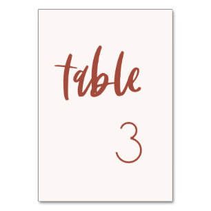 Numéro De Table Moderne élégant mariage rose neige