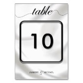 Numéro De Table Moderne Élégant Mariage Simple Noir et Blanc Scrip (Par défaut)