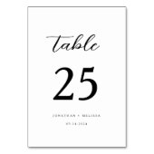 Numéro De Table Moderne Elegant noir Calligraphie Mariage de scrip (Par défaut)