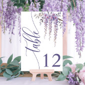 Numéro De Table Moderne Elegant Succursale de Wisteria Mariage flo