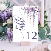 Numéro De Table Moderne Elegant Succursale de Wisteria Mariage flo