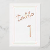 Numéro de table moderne en feuille d'aluminium mag (Recto)