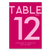 Numéro De Table Moderne et audacieuse Magenta (Par défaut)