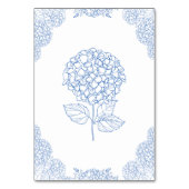 Numéro De Table Moderne Hydrangea Dusty Blue Détails floraux (Dos)