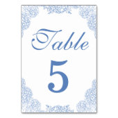 Numéro De Table Moderne Hydrangea Dusty Blue Détails floraux (Par défaut)