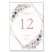 Numéro De Table Moderne, minimal, pur, blanc, rosegold (imitat) (Dos)