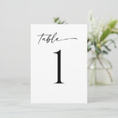 Numéro de table moderne minimaliste (Debout devant)