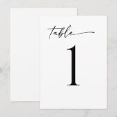 Numéro de table moderne minimaliste (Devant / Derrière)