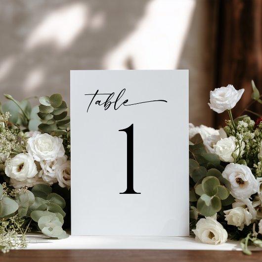 Numéro de table moderne minimaliste