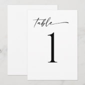Numéro de table moderne minimaliste (Devant / Derrière)
