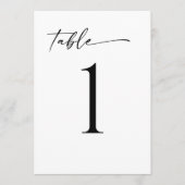 Numéro de table moderne minimaliste (Devant)
