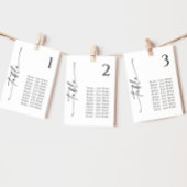 Numéro de table moderne minimaliste Cartes de tabl