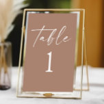 Numéro De Table Moderne minimaliste élégant Mocha Mousse Mariage<br><div class="desc">Il s'agit d'un minimaliste moderne élégant Mariage Mocha Mousse Numéro de table!</div>