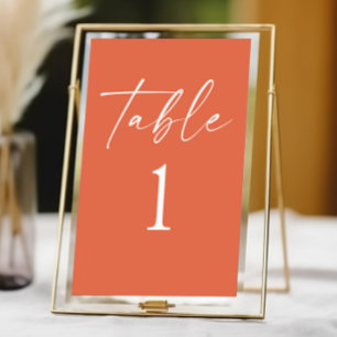 Numéro De Table Moderne minimaliste Élégant Vérone Sunset Mariage