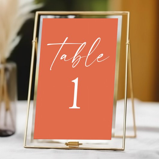 Numéro De Table Moderne minimaliste Élégant Vérone Sunset Mariage