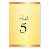 Numéro De Table Moderne modèle glamour élégant en faux or (Dos)