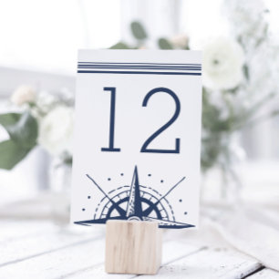 Numéro de table moderne nautique